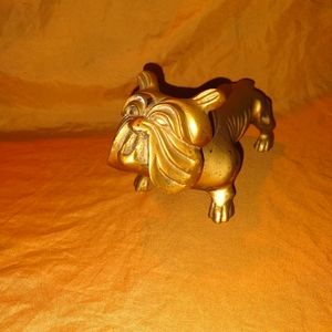Vintage 1970s Chunky Brass Bulldog